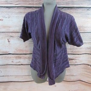 Two One Two 212 New York Med Purple Knit Cardigan